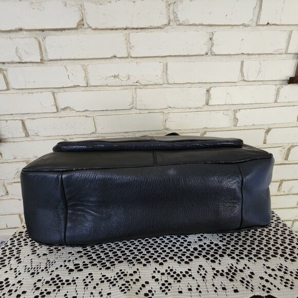 Euc Coach Taylor Black Saffiano Leather Shoulder Bag Purse - Picture 8 of 13